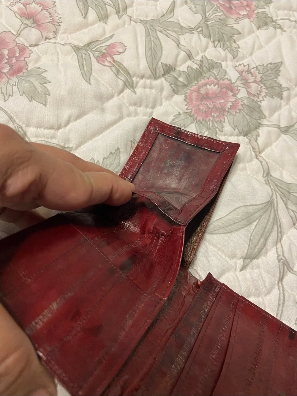 OxBlood TriFold ELL SKIN Wallet